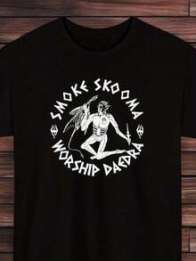 Camiseta unisex de manga corta, para hombreSkyrimNacido del DragónGráficoTee-OficialAncianoPergaminosJuegosCamisaCon características destacadasDaedraAdoraciónDiseño,NegroRegularAjusteTranspirableSuperiorparaSkyrimEntusiastas,CosplayConjunto de ropa&DiarioJugadorDesgaste,VentiladorMercancía,ImpresionanteImpresoras de playerashombre, , , Dazymujer,romwehombres, bohochic,maestrasregalos,camisetaparaconjuntos de mujercon curvasparamu,y2k, - Negro - Ver 1
