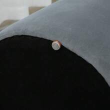 2-In-1 Ottoman, Round Footstool In Grey Velvet Look With Storage Space, Removable Lid, Ø44cm X 47.5cm, Versatile Use As A Side Table - 灰色 - 查看 7