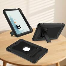 适用于 iPad A16 11 英寸/9/8/7 英寸/10.2 英寸/Galaxy Tab A11 Plus/A9 Plus 的保护套，带可调节支架，防震 - 黑色 - 查看 1