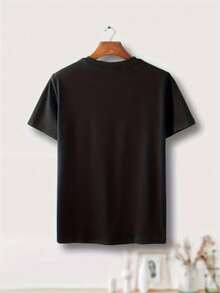 Camiseta de manga corta para mujer con cuello redondo y estampado de texto "DISCO QUEEN" estilo bola de discoteca, para primavera/verano. 3CHM - Negro - Ver 4