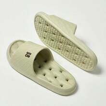 1Pair-Unisex Couple Shower Slides,2026 New EVA Thick‑Sized Sandals With Drainage Holes,Quick‑Dry Non‑Slip Bathroom Slippers,Odor‑Resistant Soft Elastic Sole,Solid‑Color Letter Casual Design,Indoor‑Outdoor Pool‑Beach Daily Footwear,Great Holiday Gift. - A - View 4