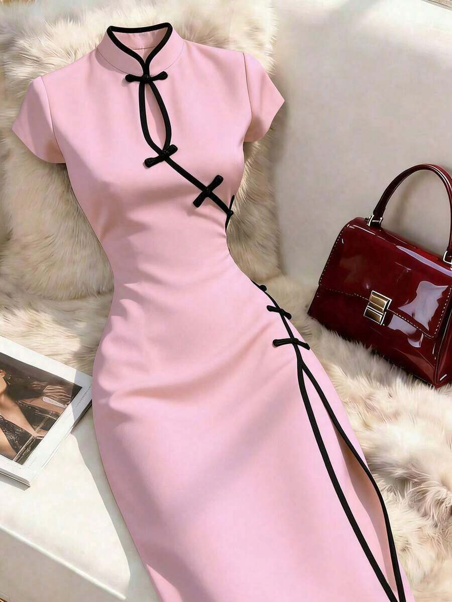 Women Midi Dresses - 淡粉紅色 - 查看 1