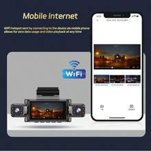 SEREE 2026 New 4 Lens Dash Cam, Front 1080P FHD & Three 720P Cameras, 360° Rotatable Lens, WiFi To Phone, Loop/Reversing Recording, 24H Parking Monitor With G-Sensor - 四路顯示 - 查看 10