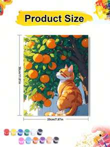 Orange Cat Under Orange Tree DIY Oil Painting By Numbers Painting Crafts Adult Home Decoration 40x50cm/16x20inch Holiday Gifts - 40*50cm - View 9