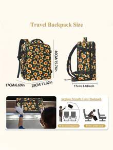 Unisex Travel Backpack Business/Commute/Vacation/Travel/University Use Multi-Layer Laptop Backpack Multifunctional - Multicolor - View 2