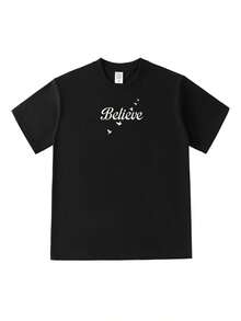 Camiseta unisex de manga corta, para hombreTripulaciónCuelloCortoMangaCamisetaconCreeVolandoPájaroEscrito a manoImprimir-InformalCorte HolgadoVeranoCamisaRedondoCuelloAdecuadoparaDiarioDesplazamiento diarioJuventudCómodoBaseCapaSuperior,MáquinaLavableVersátilArmarioJugadores esencialeshombre, , , Dazymujer,romwehombres, bohochic,maestrasregalos,camisetaparaconjuntos de mujercon curvasparamu,y2k, - Negro - Ver 1