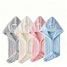 Women's Long Hair Curly Hair Universal Quick-Drying Cap, Super Absorbent Quick-Drying Towel, Extra Long Hair Cap Available In Multiple Colors, Anti-Frizz And Hair-Friendly, Suitable For Women. Ultra-Fine Fiber Quick-Drying Towel Cap, Strong Water Absorption, Excellent Quick-Drying Effect. Can Be Used As A Hair Drying Cap Or Headscarf, Suitable For Summer, Beach And Daily Use - Multicolor - View 6