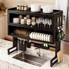 3-Tier Dish Racks For Kitchen Counter, Stainless Steel Kitchen Dish Drying Rack Large Dish Drainers For Kitchens Counter, Space Saving Dishes Strainer For Bowl, Plate, Cup - Modern Counter Organizer - View 3