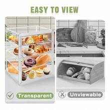 Transparent Plastic Bread Boxes, Large Acrylic Bread Box, Clear And Smooth - Transparent Color - View 8