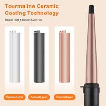 Single Tapered Traditional Curling Iron 1325mm, 1-Level Temperature Control (Real-Time Temperature Not Visible), Simple Operation, Comes With 1 Heat-Insulating Glove - Gold - View 3