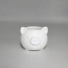 1PC 3D Printed Mini Pink Pig Flower Pot With Drainage Hole, Cute Animal Shaped Planter, Perfect For Succulent Planting. Great As An Easter Gift And Home Decoration For Desktop And Balcony - A - View 4