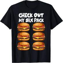 Mira mi donut de abdominales de seis paquetes - Camiseta divertida de fitness, camiseta estampada para mujer, camiseta para mujer - Negro - Ver 2