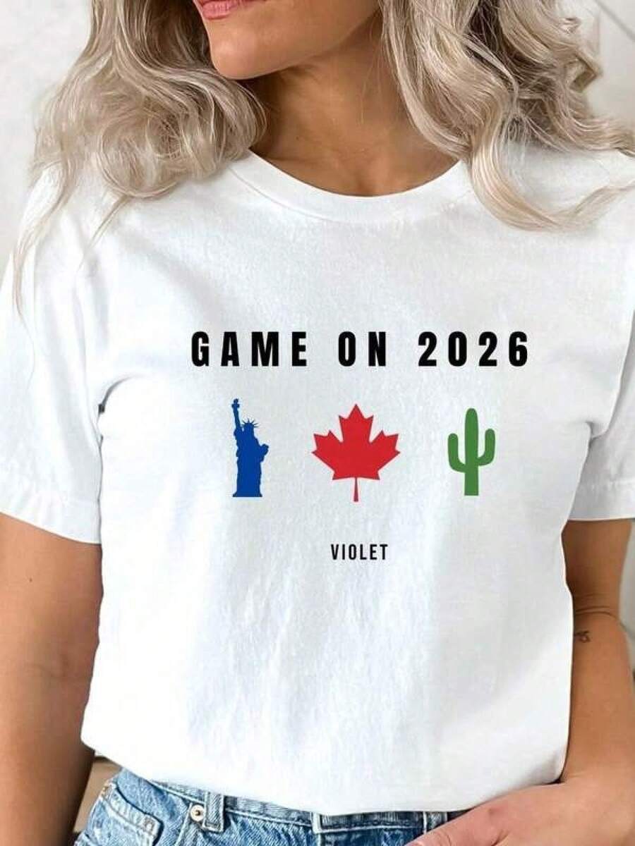 Camiseta Game On 2026, EE. UU., Canadá, México, Camiseta de Fútbol - Negro - Ver 1