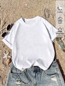 Unisex t-shirt i 100% bomull, designad med ett vintage-amerikanskt racingmotiv, nyhet för vår/sommarsäsongen, moderiktig sporttopp, mjuk och luftig, unisex kortärmad topp i vitt. - Svart - Visa 7