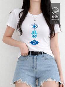 Playera Estampada 100 % Algodón - Blue Mystic Symbols Edition - Negro - Ver 3
