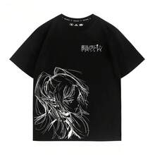 Camiseta de anime Frieren: Beyond Journey's End |       Diseño de Arte de Líneas Minimalista en Fondo Negro |       Corte holgado unisex |       Tallas S-3XL |       Ideal para Fanáticos de la Fantasía y Eventos de Anime |       Ropa Cómoda y Duradera - Negro - Ver 1