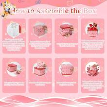 Hộp quà hình bướm hồng nổ tung, hộp quà bất ngờ độc đáo, thích hợp cho Ngày Valentine, sinh nhật, đồ dùng tiệc ngọt, hộp quà tặng tiệc tùng. - Xem 4