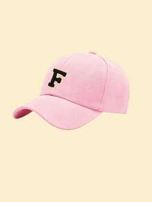 1 pieza Gorra de béisbol con parche de 26 letras de terciopelo, gorra de papá casual ajustable adecuada para vacaciones, calle, festival, viaje y uso diario - Rosa - Ver 27