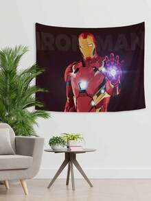1pc M-Arvel I-Ron Man Tapestry, Bold Red And Gold Graphic Style Wall Decor, Action Pose Superhero Art Hanging, Perfect For Bedroom, Living Room, Dorm, Apartment, Studio, Party Backdrop, Comic, Superhero Themed Room Decor, Great For Adding A Striking, Statement-Making Accent To Media Rooms, Personal Lounges And Themed Event Spaces - Nhiều màu sắc - Xem 4