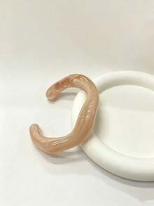 1-6 Piece New Ladies' Jewelry Bracelet Set, Featuring Marble-Colored Bracelets In Wave-Shaped Cherry Blossom Pink, Khaki, And Olive Green. Made From High-Quality Resin Material, Suitable For Daily Wear, Parties, And Vacations. It Can Also Be A Gift For Mom, Friends, And Family. - Multicolor - View 14