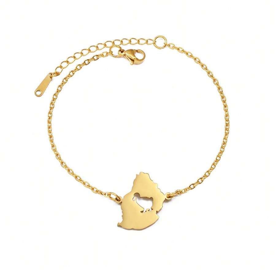 1 Piece Mauritius Duck Dodo Map Stainless Steel Bracelet Suitable For Women's Daily Wear - Multicolor - View 1