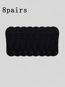 1/8 paires de chaussettes invisibles pour hommes, chaussettes décontractées à coupe basse respirantes et antidérapantes - Multicolore - Voir 15
