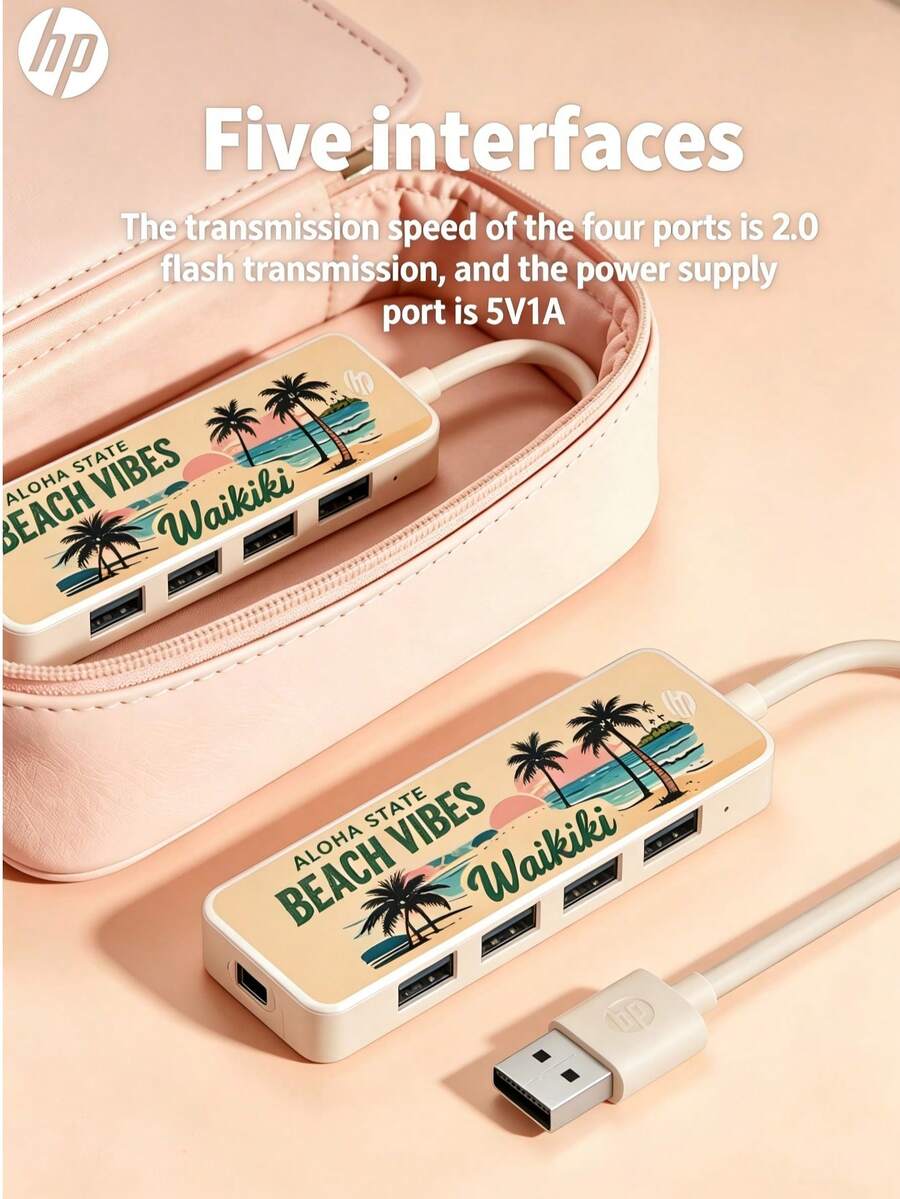 HP 惠普四合一 USB-C 多功能扩展坞,母亲节礼物,高级定制,支持 4K 投影、PD 充电,兼容 MacBook 笔记本电脑,便携式 Type-C 扩展坞 - 查看 1