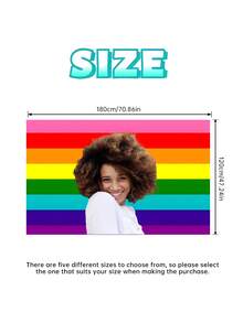 1 pieza Bandera del Orgullo con foto personalizada, Bandera del Arcoíris personalizada con tu foto para el Mes del Orgullo, Bandera del Orgullo personalizable para desfiles y fiestas, regalo perfecto para eventos, fiestas y decoración del hogar - Multicolor - Ver 10