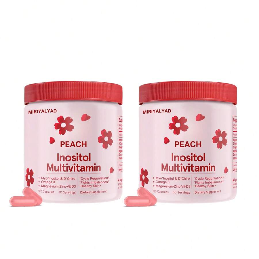 Miriyalyad Inositol Powder Multivitamin, Pink Lemonade Flavor – 4g Myo & D-Chiro Inositol, DIM, Zinc, Magnesium Glycinate, Vitamin D3 – Supports Women's Health, Cycle, Energy[Free Shipping ] - 2PCS - 查看 1