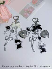 1pc Geto, Gojo Dark Style Versatile Anime Merchandise Simple Keychain Ita Bag Charm Accessory, Personalized Phone Case Chain, Suitable For Men And Women Doll, Backpack Charm Accessory, Birthday Holiday Couple Gift Accessory - View 1