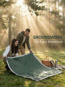 URBANWAVE Waterproof Camping Tent Mat, Portable Foldable Outdoor Ground Blanket With Metal Buckles, Suitable For Picnic, Hiking, Beach - Multicolor - View 2