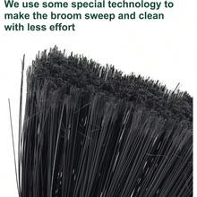 Broom Outdoor Indoor Commercial Broom With 50 Inches Long Handle, Perfect For Home Courtyard Garage Kitchen Office Lobby Room Floor(Black) - mặc định - Xem 6