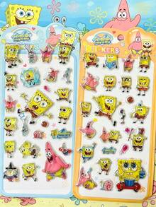 Patrick Japanese Sweet Style Toy & Candy Drip Glue Craft 3D Embossed Ocean Companion Anime Stickers, 3D Epoxy Resin Raised Glossy Waterproof Stickers With Multi-Layered Textured Feel, Durable Adhesion For Scrapbooks And Phone Case Decoration - Multicolor - View 3