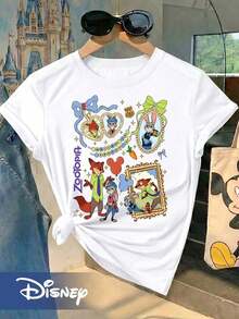 Disney Women's T-Shirt With Vintage Design Featuring The Two Main Characters From The Movie Zootopia - trắng - Xem 6
