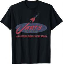 Unisex Short-Sleeved T-Shirt, Vintage Jarts T-Shirt, Black T-Shirt For Men, , , T-Shirt For Women, Romwe For Men, Boho Chic, Gifts For Teachers, T-Shirt For Women, Curvy Clothing For Men, Y2k. - 黑色 - 查看 6