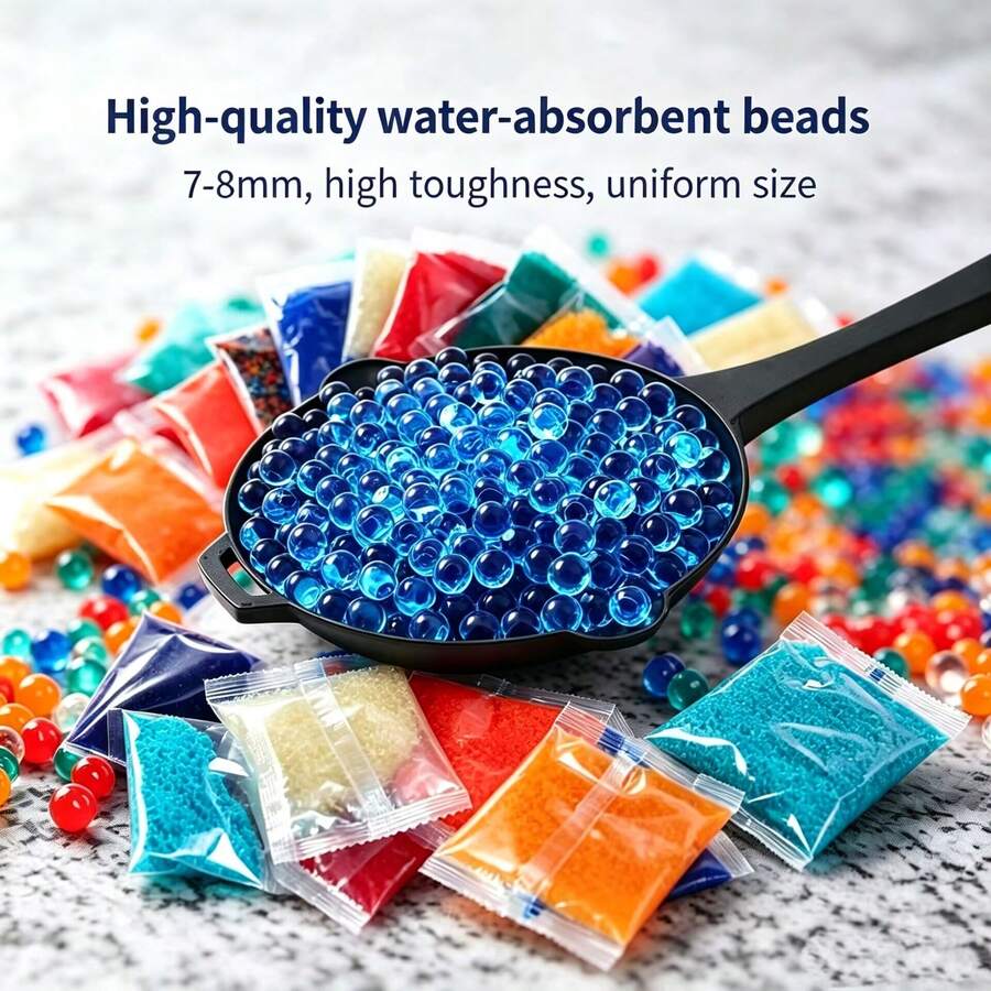 6000pcs Water Beads, Water Gel Beads, Hydrogel Beads, Water Fairies, For Hydroponic Planting, Vase Filler, Indoor Plant Water Retention, Long-Lasting Moisture, Suitable For Christmas, Halloween, Wedding, Thanksgiving, Birthday, Graduation, Home Decor, Room Decor, Vases, Glass Vases - Multicolor - View 1