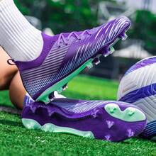 Unisex FG Soccer Cleats, Breathable Knit Firm Ground Soccer Shoes For Training & Matches - Màu tím - Xem 7