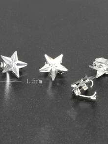 5個/15個迷你水鑽星星髮夾，適合編髮，防滑3D壓克力星星髮夾，適用於女性和女孩，派對贈品（紅/白/藍/綠/粉），7月4日紅白藍愛國日髮夾，髮飾髮夾 - 彩色 - 查看 9