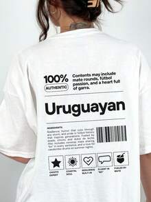 Personalized Uruguayan-Shirt, Funny Made in Uruguat Tee, Uruguayan Friend, Montevideo Shirt - Negro - Ver 6