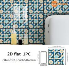 SUPSTICKER 12/36片装波西米亚风2D仿瓷砖自粘墙贴，PVC材质，防水、防油、防污、可移除，适用于厨房、客厅、浴室墙面装饰、橱柜表面翻新、装饰性防溅板，尺寸为7.87*7.87英寸/11.81*11.81英寸 - 多片裝 - 查看 13