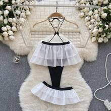 Vestido de Tirantes Sexy para Mujer, Nuevo Vestido Mini sin Mangas con Estampado Floral, Vestido Mini de Malla Transpirable y Cómodo - QD325 - Ver 6