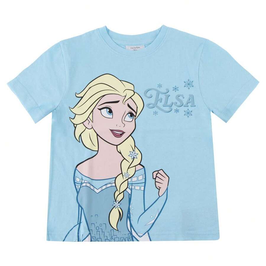 Cerdá Disney 冰雪奇緣短袖T卹,男女童款 - 舒適、輕盈、透氣,冰雪奇緣兒童T卹,休閒童裝,夏季理想之選 ⚫ 免費配送 ✅ 24/48小時送達西班牙(半島) - Azul Claro - 查看 1