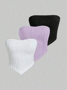 Top De Tubo Con Dobladillo Asimétrico Para Mujer - Multicolor 4 - Ver 1