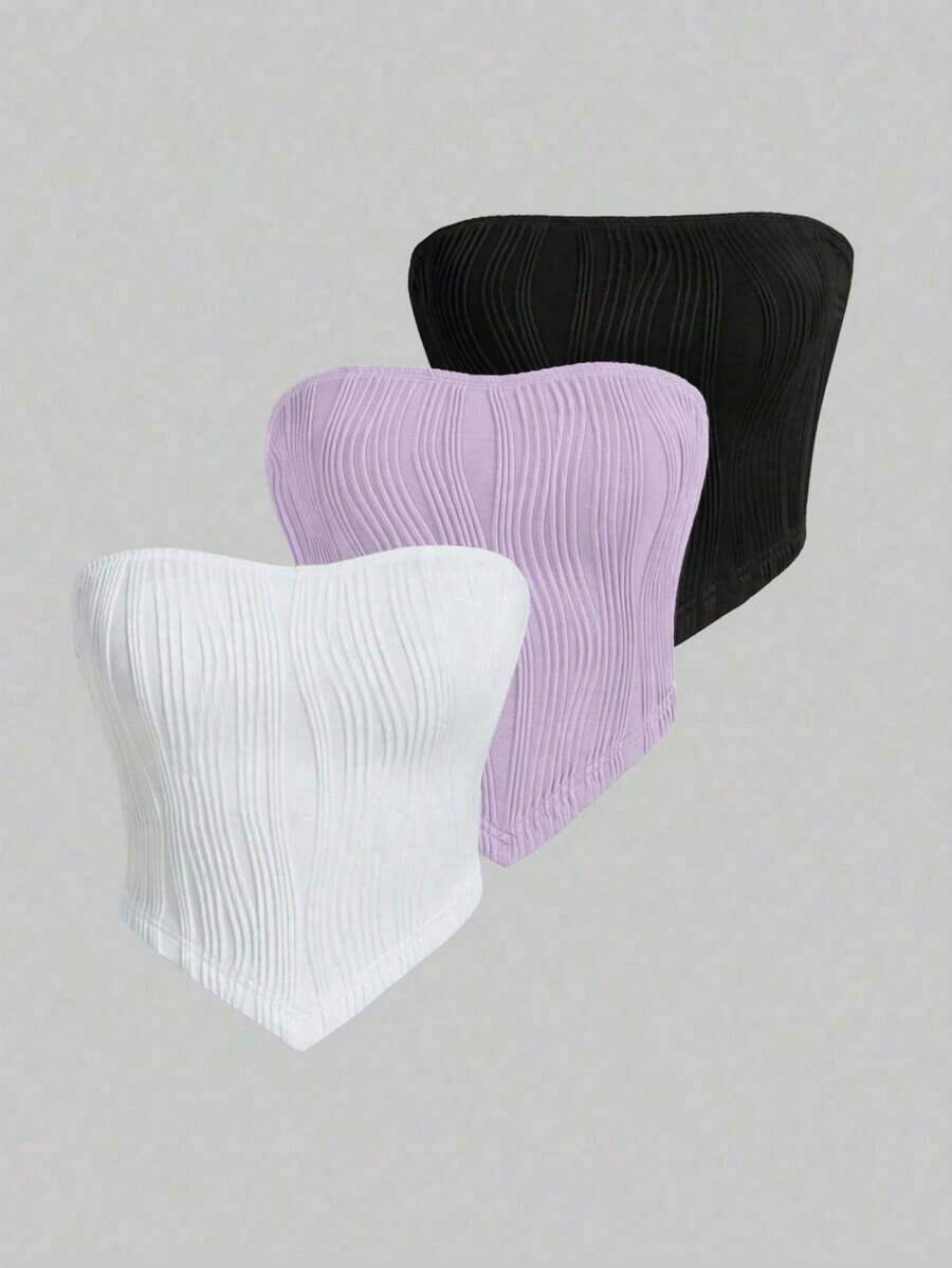 Top De Tubo Con Dobladillo Asimétrico Para Mujer - Multicolor 4 - Ver 1