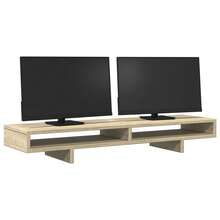 vidaXL Supporto Monitor Rovere Sonoma 100x27x15 cm Legno Multistrato - Multicolore - Visualizzare 3