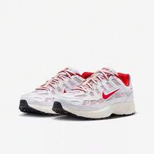 Nike P-6000 (GS) Giày thể thao cổ thấp trẻ em nhẹ thoáng khí phong cách retro casual - Trắng/Đỏ - Xem 6