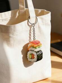 2D Flat Funny Sushi Acrylic Keychain, Suitable For Decorating Bags And Car Keys, Holiday Small Gift, Acrylic Keychain, Bag Pendant, Car Decoration, Holiday Pendant, Suitable For Giving To Friends And Family, Funny Gift - Multicolor - View 1