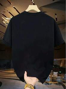 Men's T-Shirts For Spring And Summer - 黑色 - 查看 2