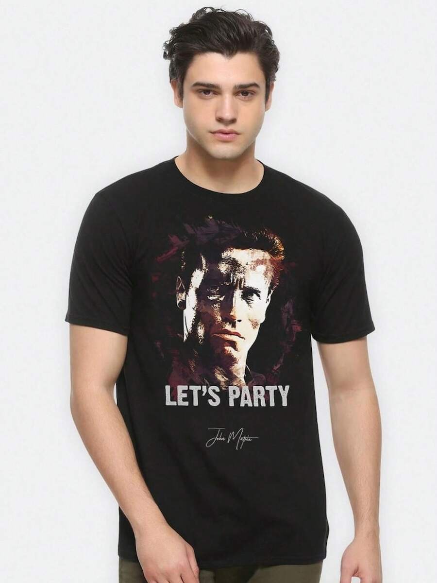 Commando Let's Party-Shirt, Men's and Women's Sizes (MOV-78147) - Negro - Ver 1