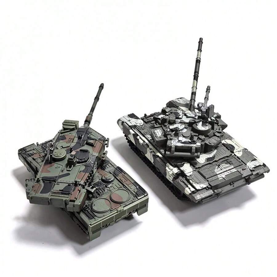 Bloques de construcción serie militar modelo juguetes creativos multiusos M1A2 leopardo 2A7 tanque de batalla principal para niño regalo de Navidad - Tanque Challenger - Ver 1